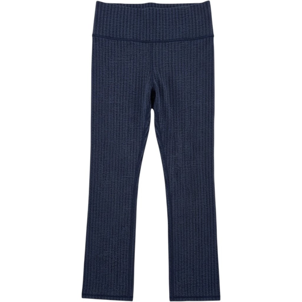 Athleta Pants Womens Large Blue Elation Textured Straight Leg Yoga Fitness